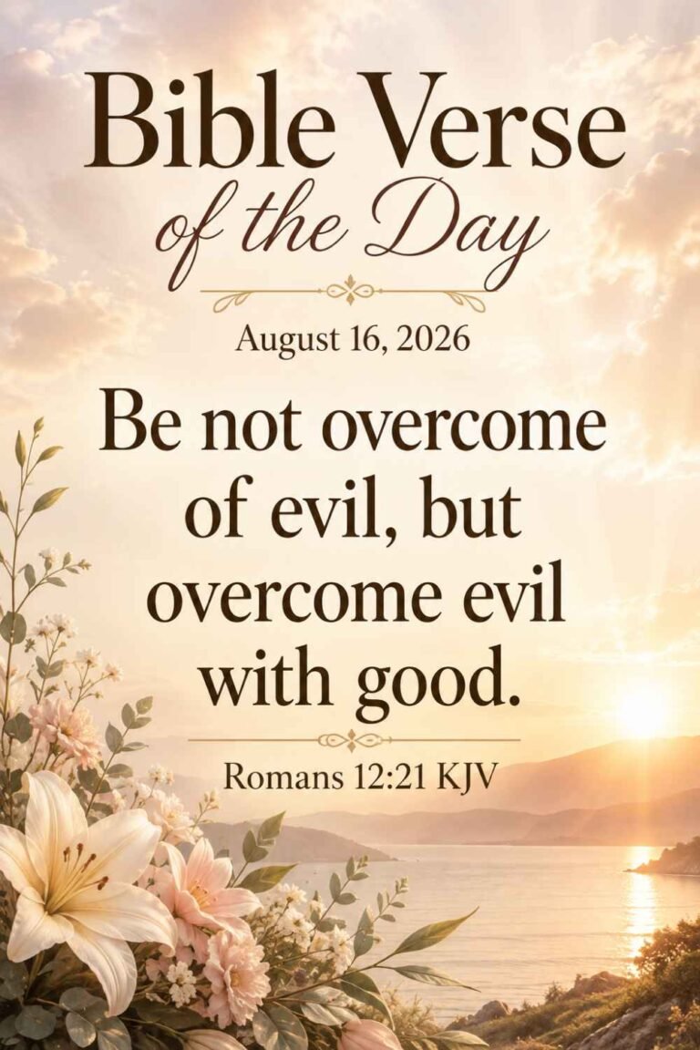 Reflection on Today's Verse from Romans 12:21 for August 16, 2026