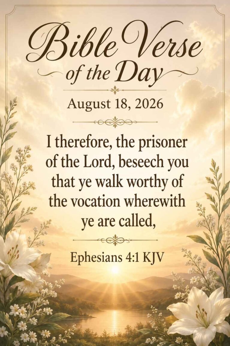 Reflection on Today's Verse from Ephesians 4:1 for August 18, 2026