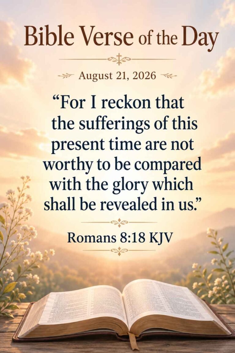 Reflection on Today's Verse from Romans 8:18 for August 21 2026