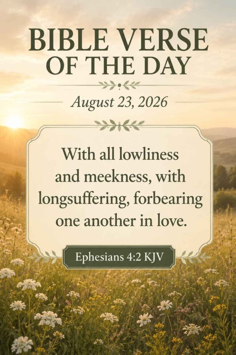 Reflection on Today's Verse from Ephesians 4:2 for August 23, 2026