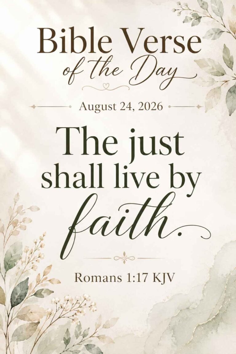 Reflection on Today's Verse from Romans 1:17 for August 24, 2026