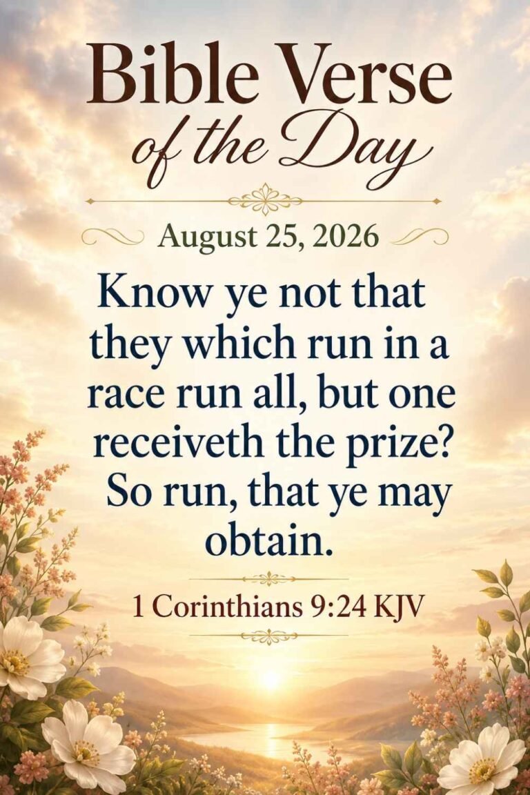 Reflection on Today's Verse from 1 Corinthians 9:24 for August 25, 2026