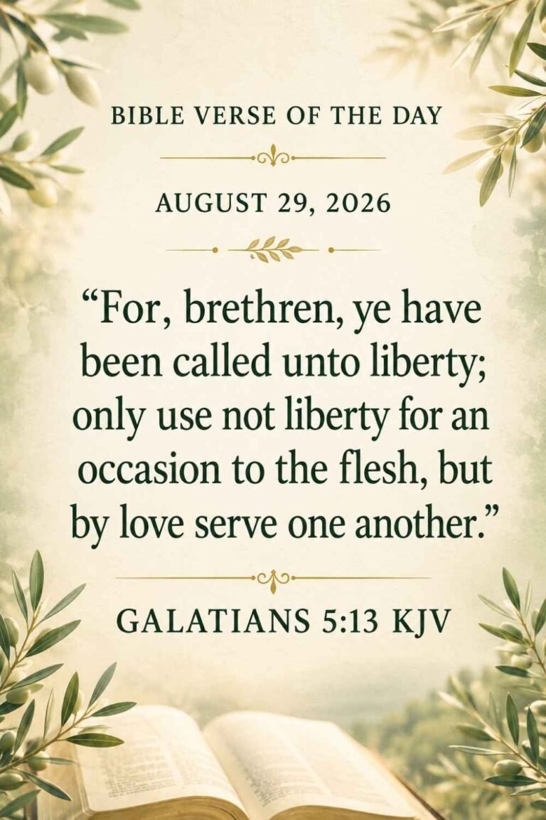 Reflection on Today's Verse from Galatians 5:13 for August 29, 2026