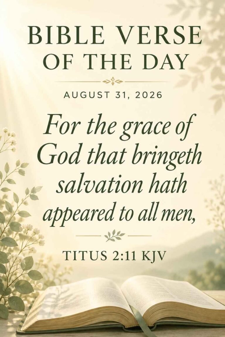 Reflection on Today's Verse from Titus 2:11 for August 31, 2026
