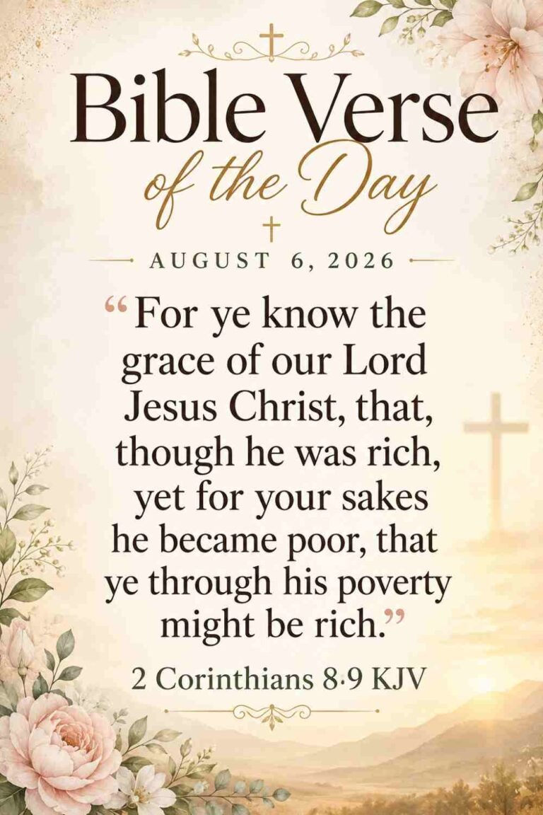 Reflection on Today's Verse from 2 Corinthians 8:9 for August 6, 2026