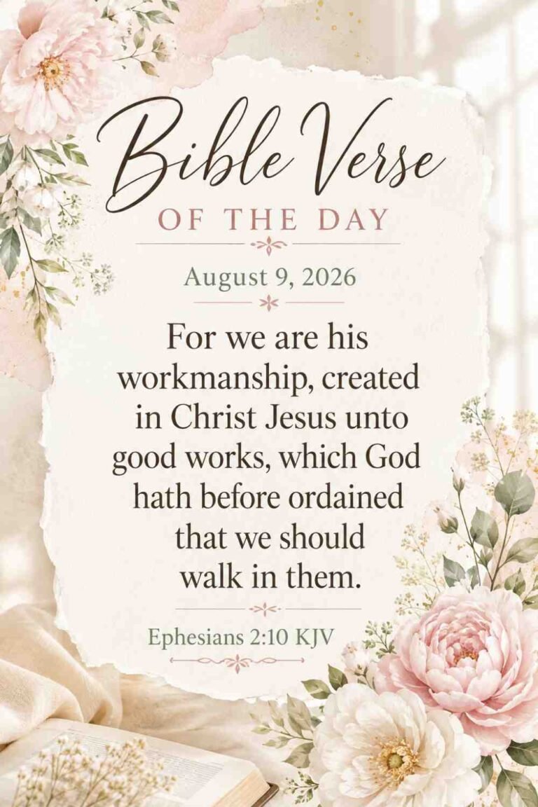 Reflection on Today's Verse from Ephesians 2:10 for August 9, 2026