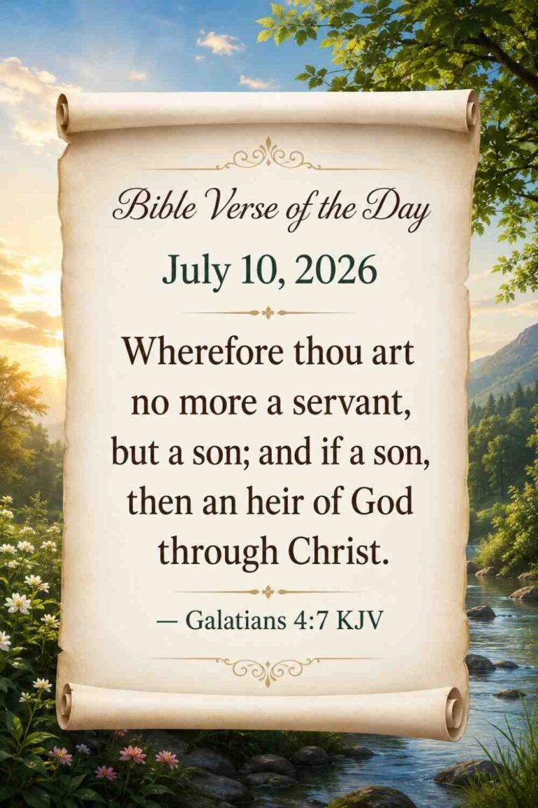 Reflection on Today's Verse from Galatians 4:7 - July 10th 2026
