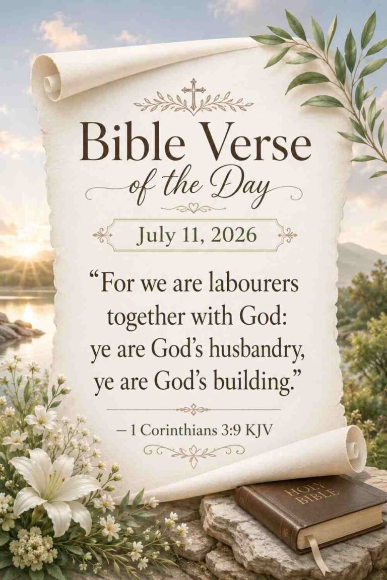 Reflection on Today's Verse from 1 Corinthians 3:9 - July 11th 2026