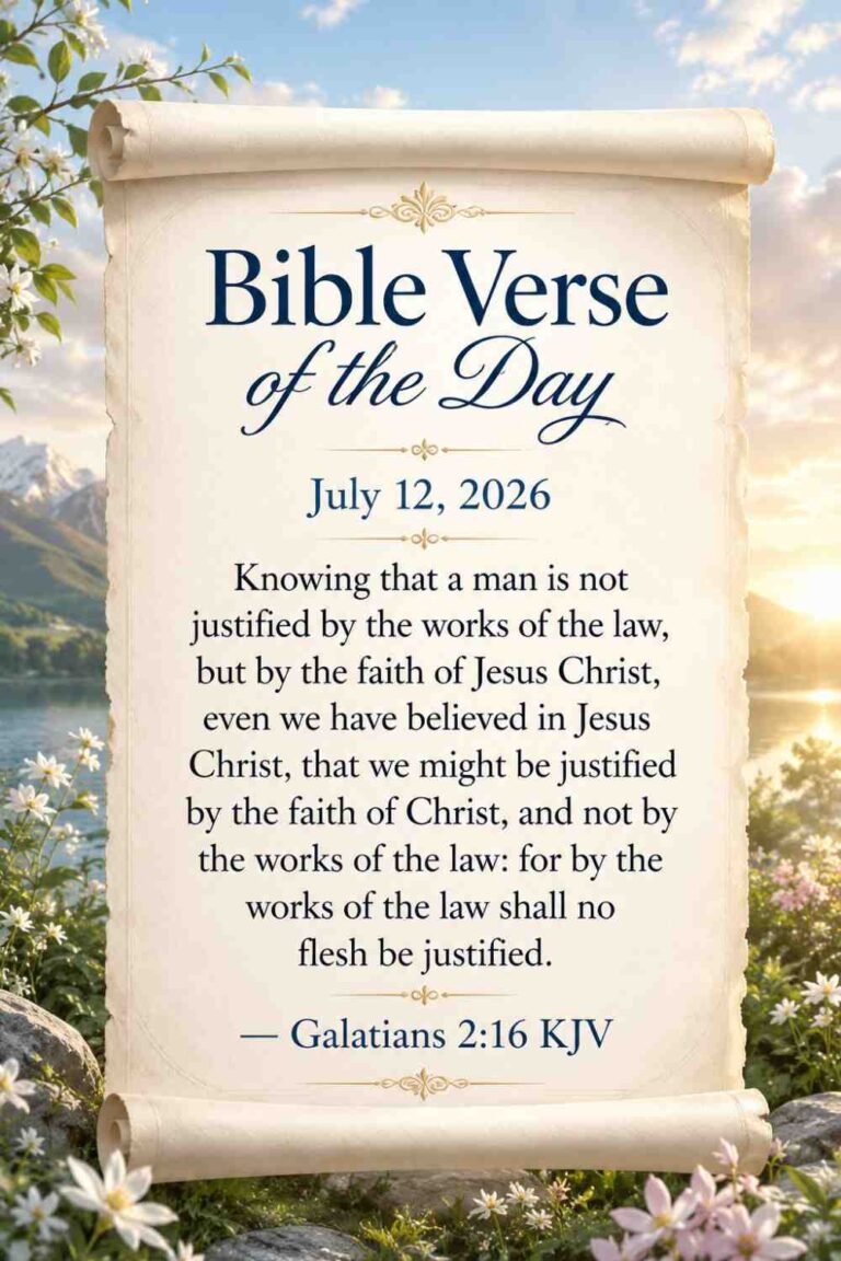Reflection on Today's Verse from Galatians 2:16 July 12th 2026
