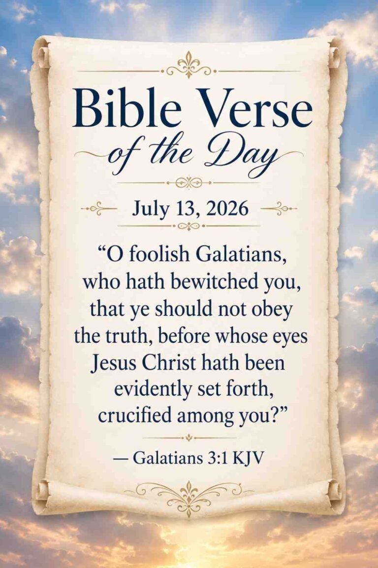 Reflection on Today's Verse from Galatians 3:1 July 13th 2026