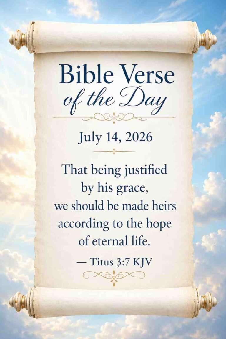 Reflection on Today's Verse from Titus 3:7 July 14th 2026