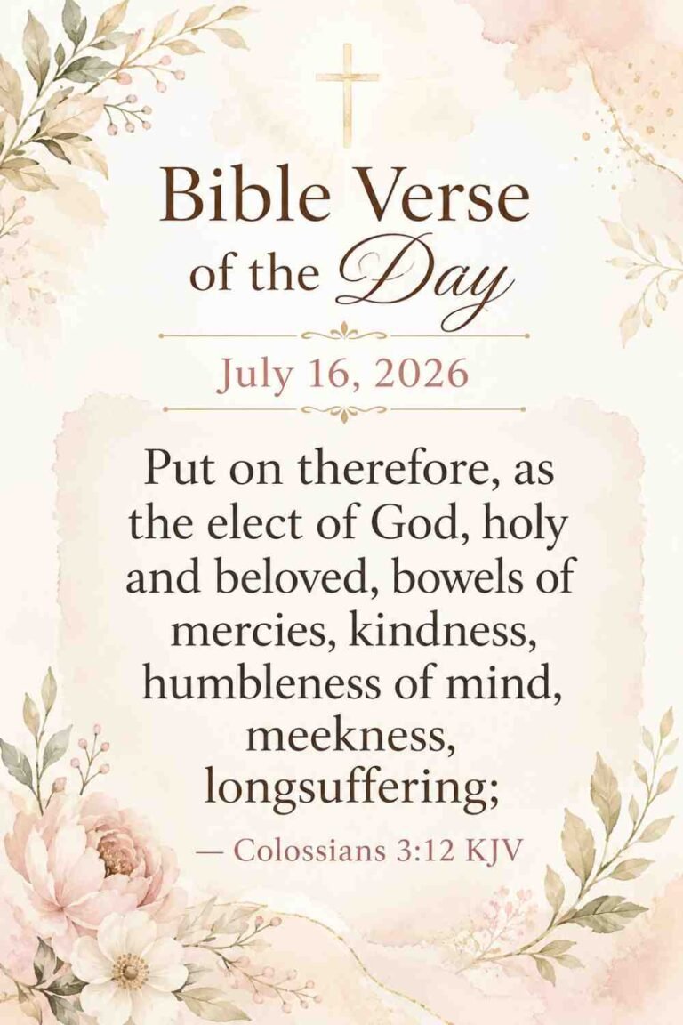 Reflection on Today's Verse from Colossians 3:12 July 16th 2026