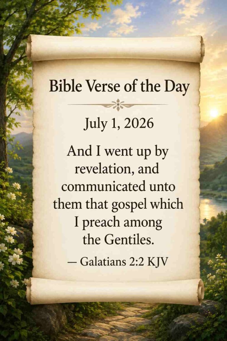 Reflection on Today's Verse from Galatians 2:2 - June 30th 2026