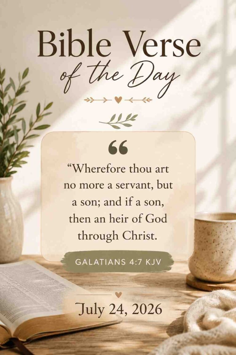 Reflection on Today's Verse from Galatians 4:7 for July 24, 2026
