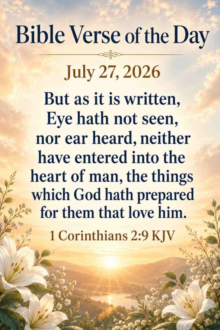 Reflection on Today's Verse from 1 Corinthians 2:9 for July 27, 2026
