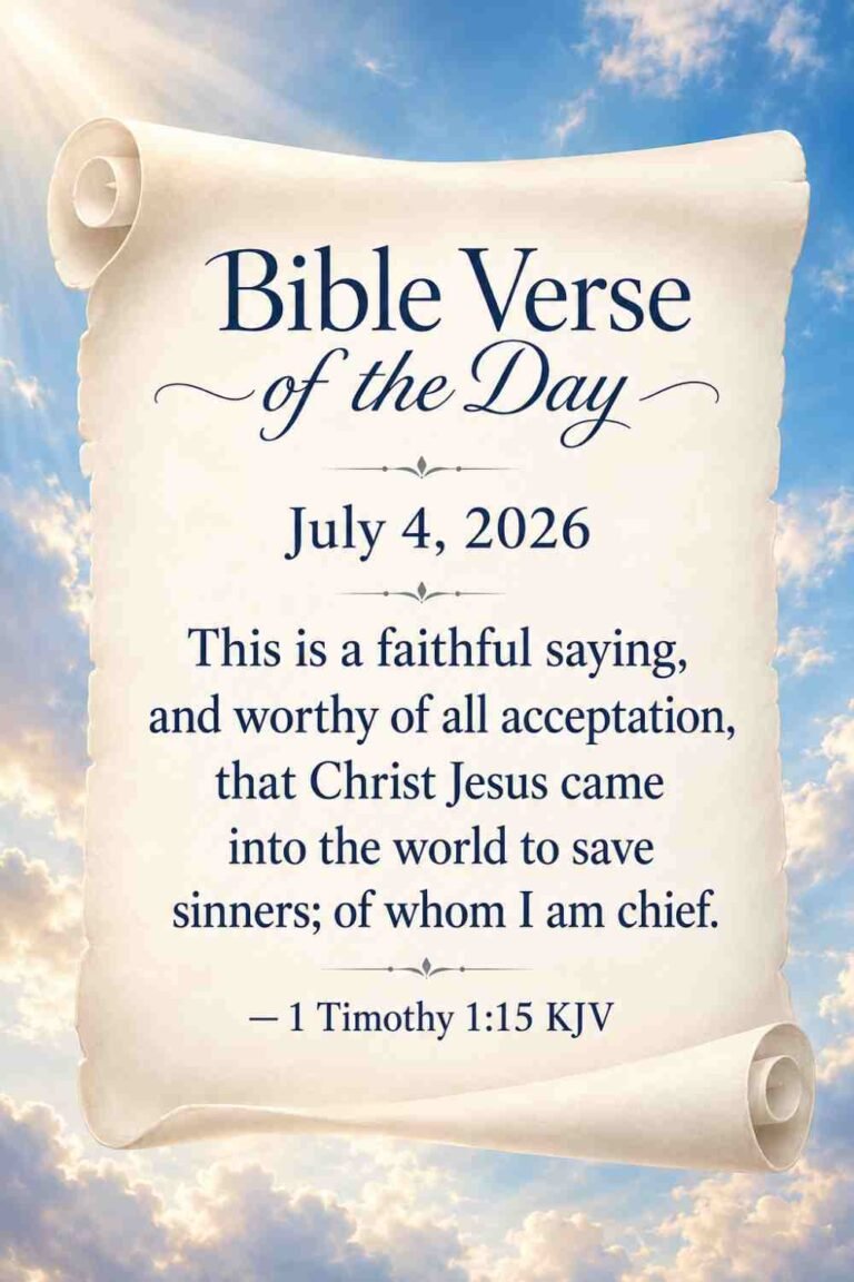 Reflection on Today's Verse from 1 Timothy 1:15 - July 4th 2026