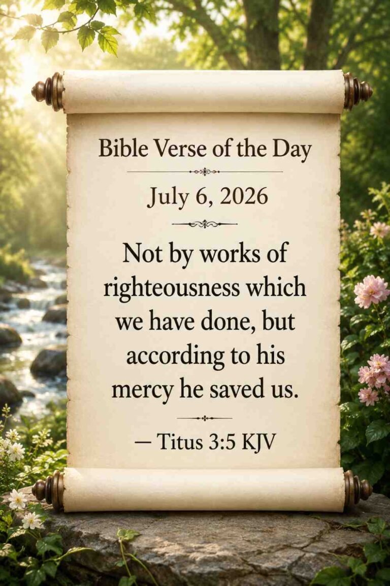 Reflection on Today's Verse from Titus 3:5 - July 6th 2026