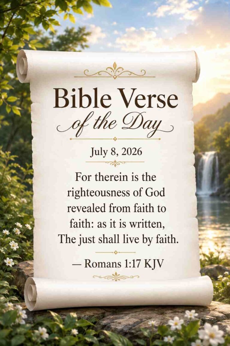 Reflection on Today's Verse from Romans 1:17 - July 8th 2026