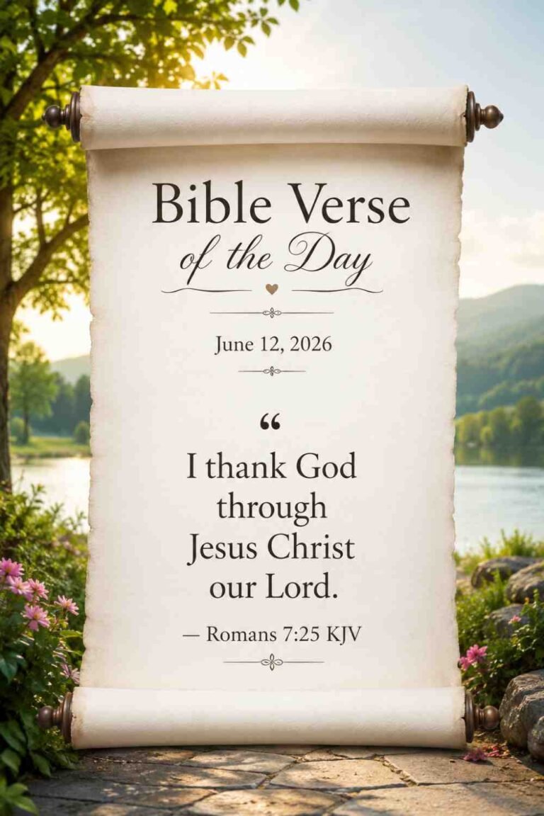 Reflection on Today's Verse from Romans 7:25 - June 12th 2026