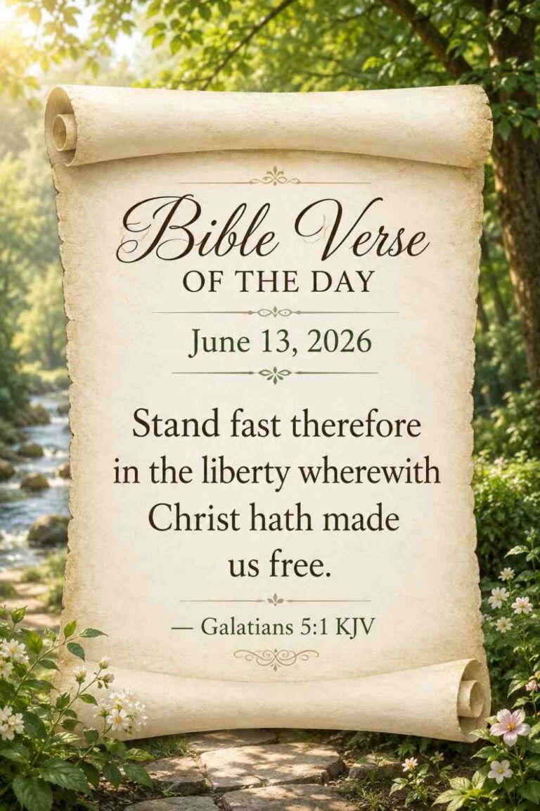 Reflection on Today's Verse from Galatians 5:1 - June 13th 2026