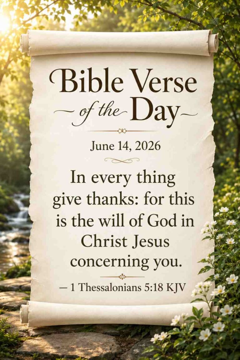 Reflection on Today's Verse from 1 Thessalonians 5:18 - June 14th 2026