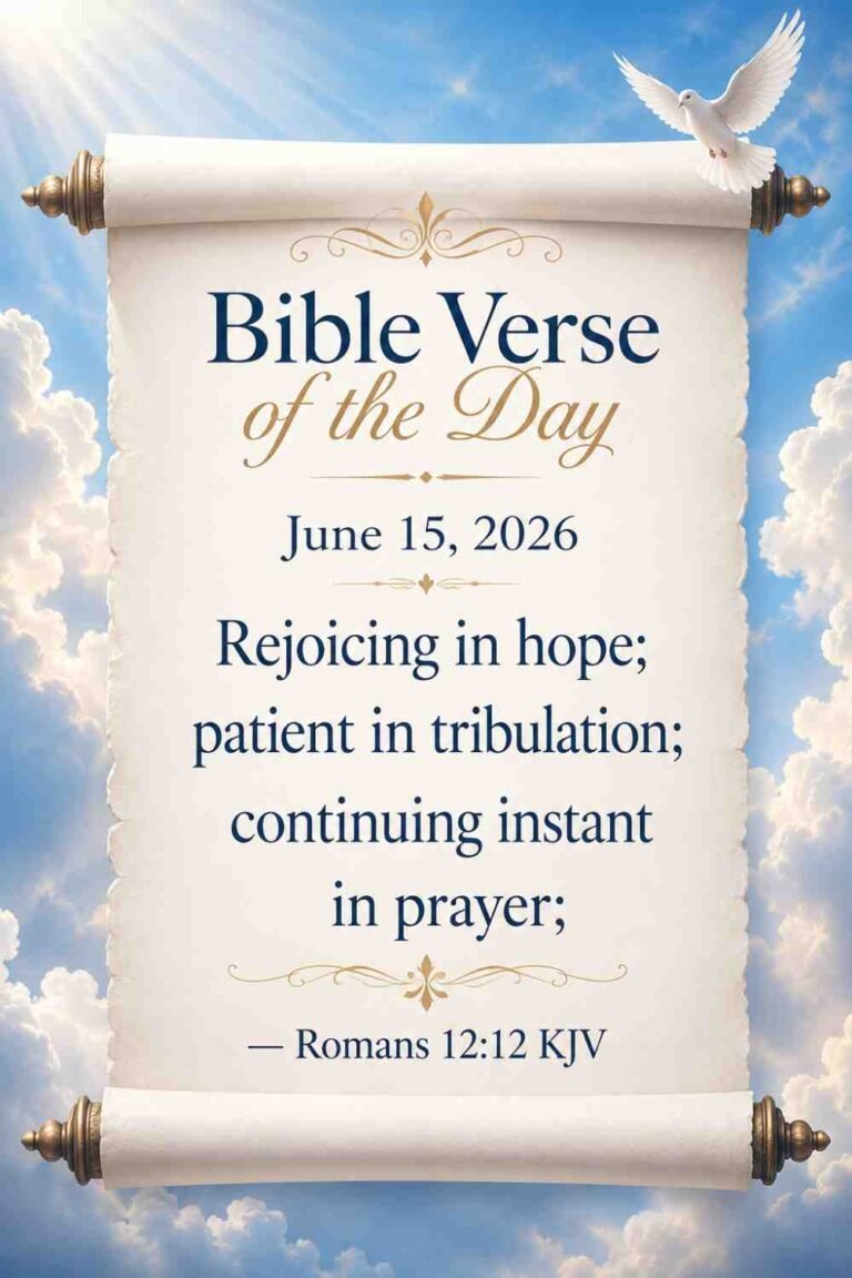 Reflection on Today's Verse from Romans 12:12 - June 15th 2026