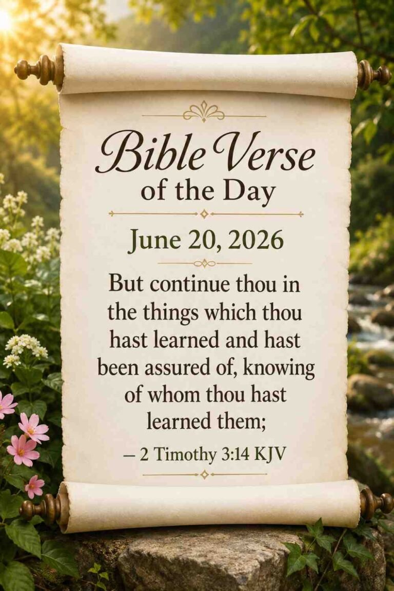 Reflection on Today's Verse from 2 Timothy 3:14 - June 20th 2026