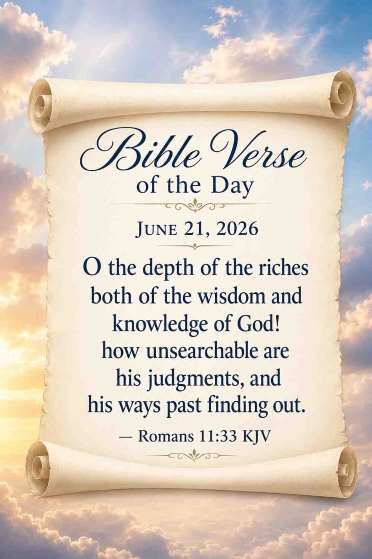 Reflection on Today's Verse from Romans 11:33 - June 21st 2026