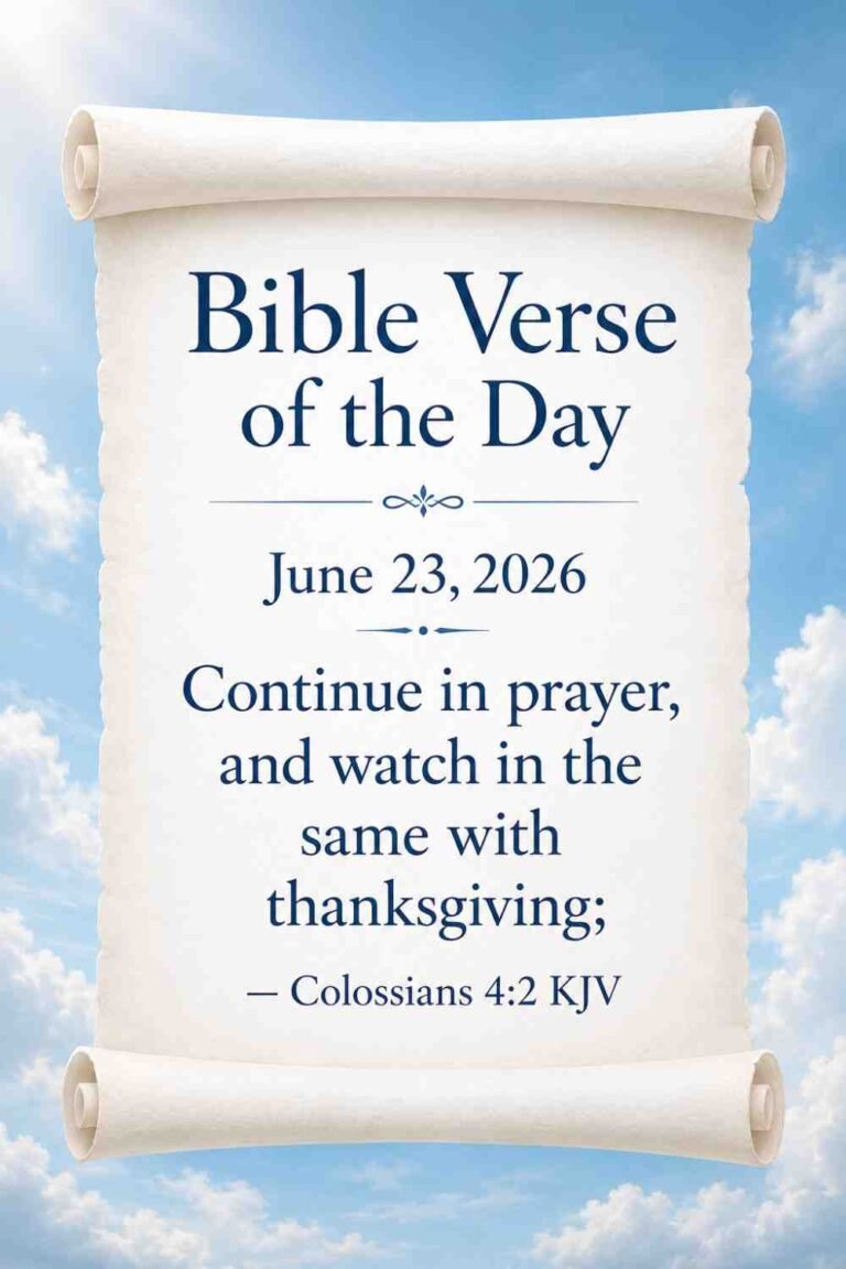 Reflection on Today's Verse from Colossians 4:2 - June 23rd 2026