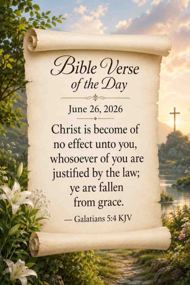 Reflection on Today's Verse from Galatians 5:4 - June 26th 2026