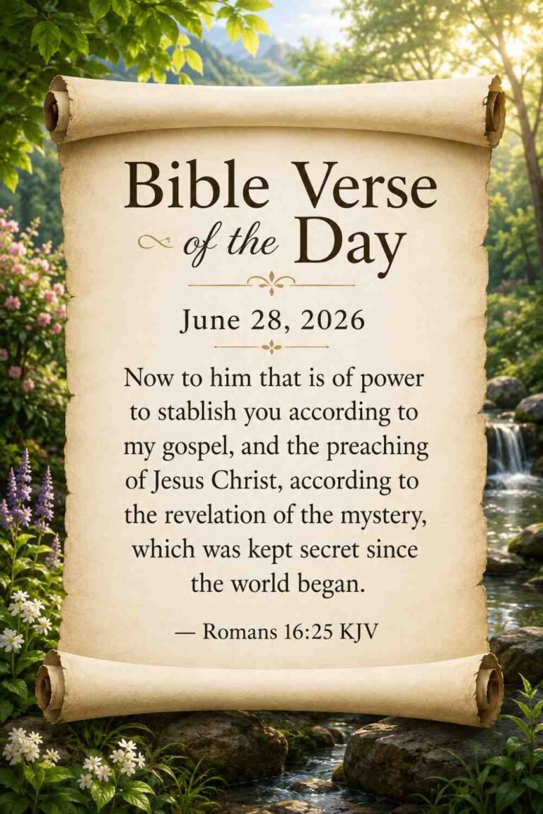 Reflection on Today's Verse from Romans 16:25 - June 28th 2026