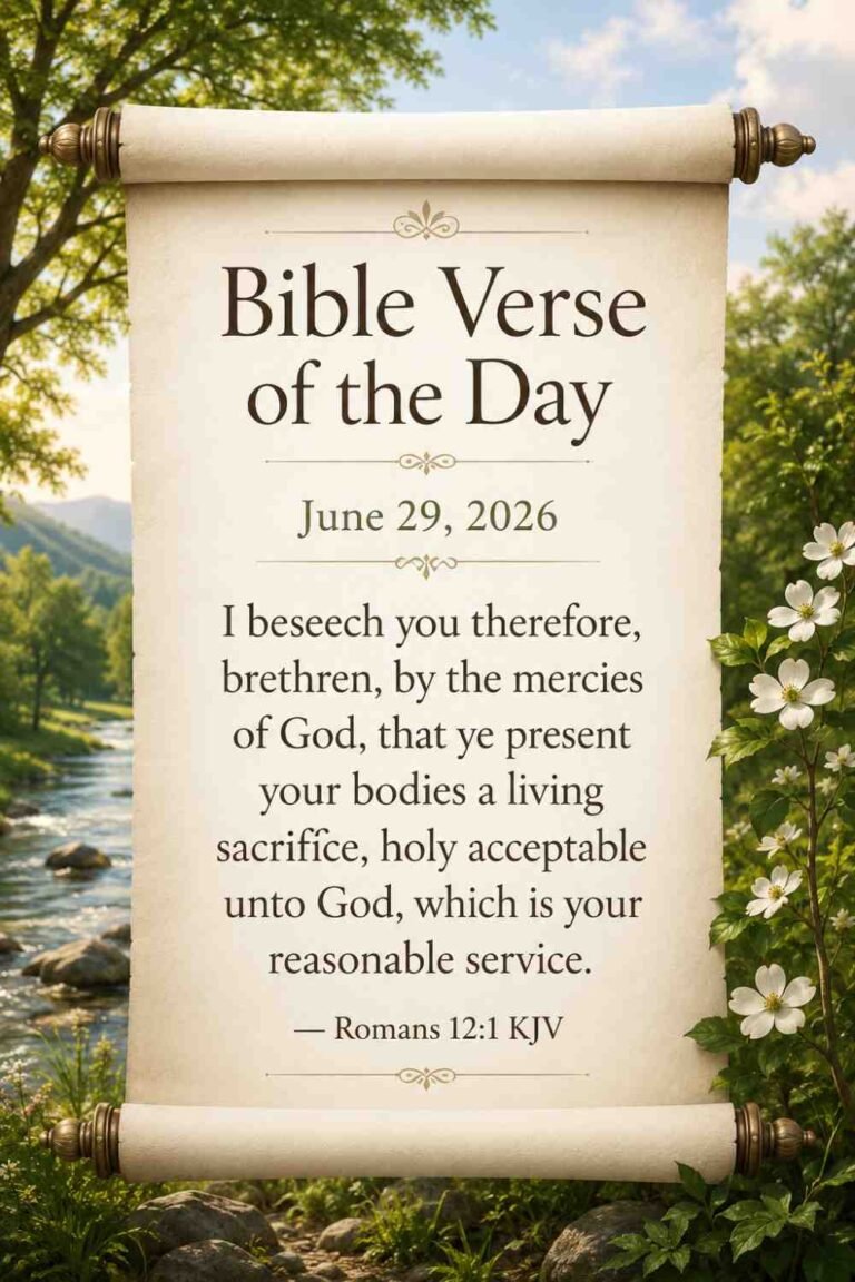Reflection on Today's Verse from Romans 12:1 - June 29th 2026