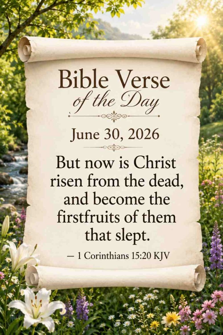 Reflection on Today's Verse from 1 Corinthians 15:20 - June 30th 2026