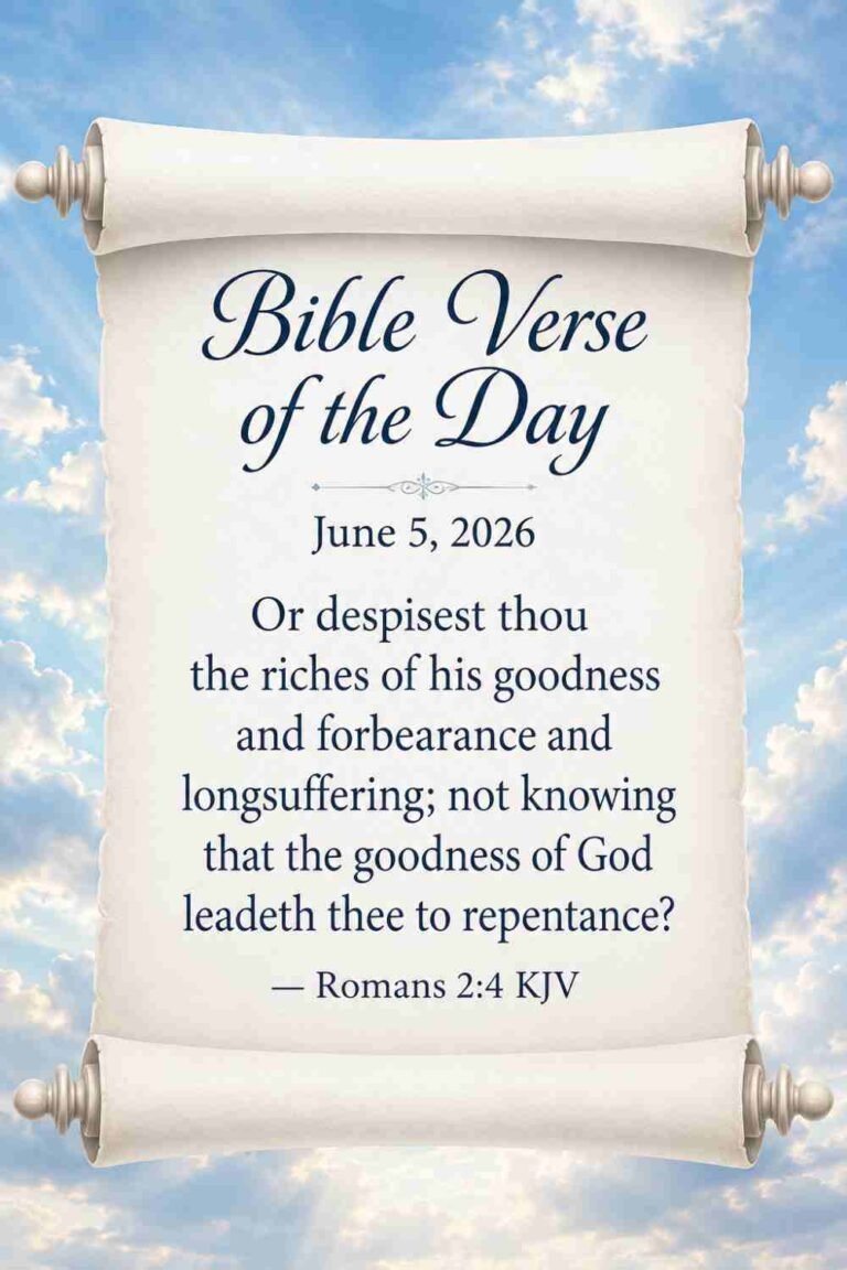 Reflection on Today's Verse from Romans 2:4 - June 5th 2026
