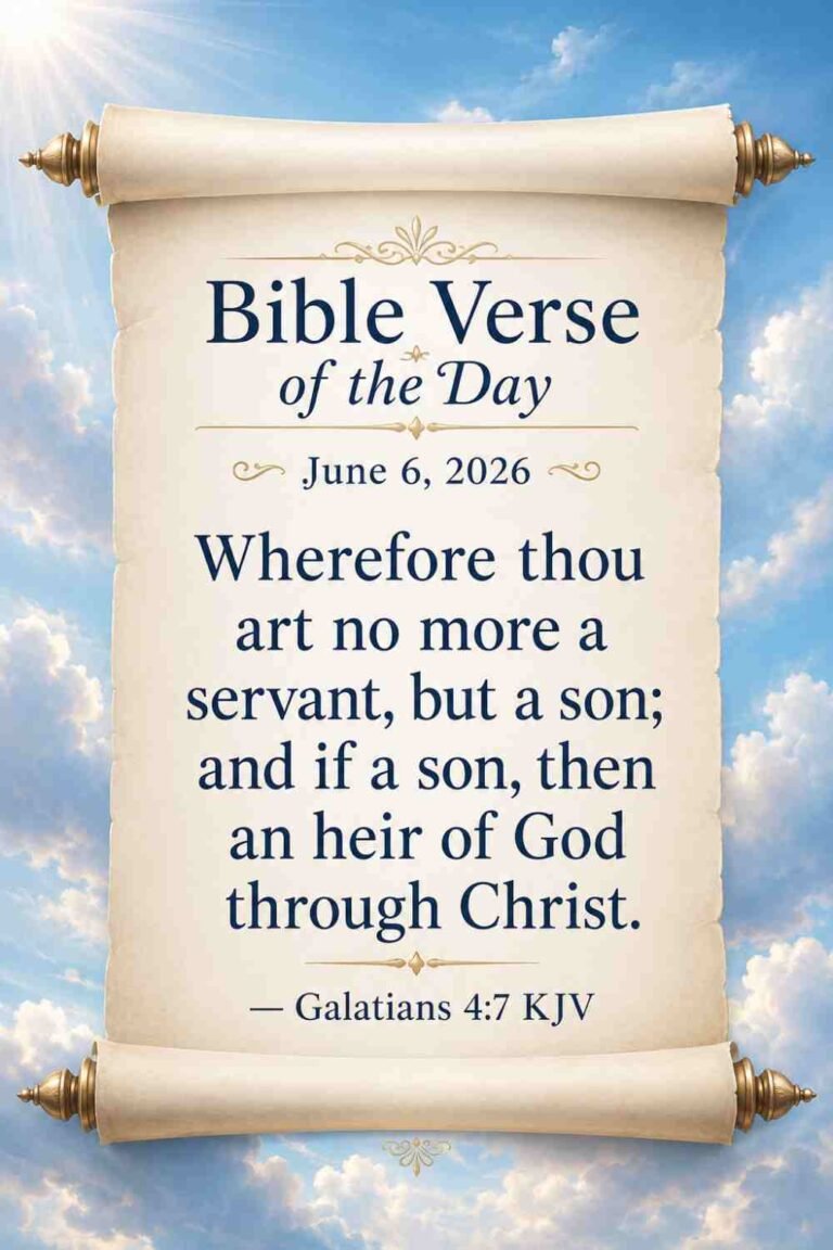Reflection on Today's Verse from Galatians 4:7 - June 6th 2026