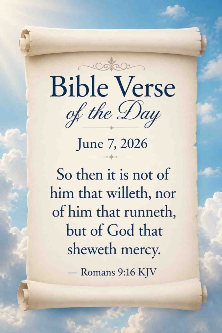 Reflection on Today's Verse from Romans 9:16 - June 7th 2026