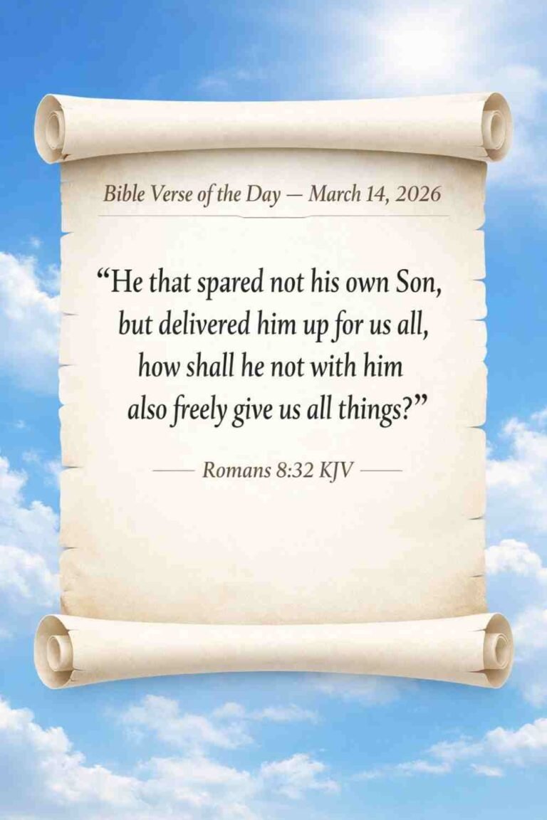 Reflection on Today's Verse from Romans 8:32 - March 14th 2026