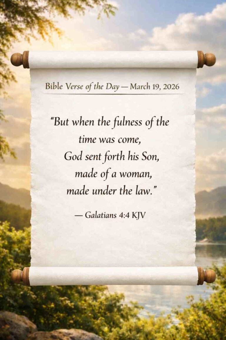 Reflection on Today's Verse from Galatians 4:4 - March 19th 2026