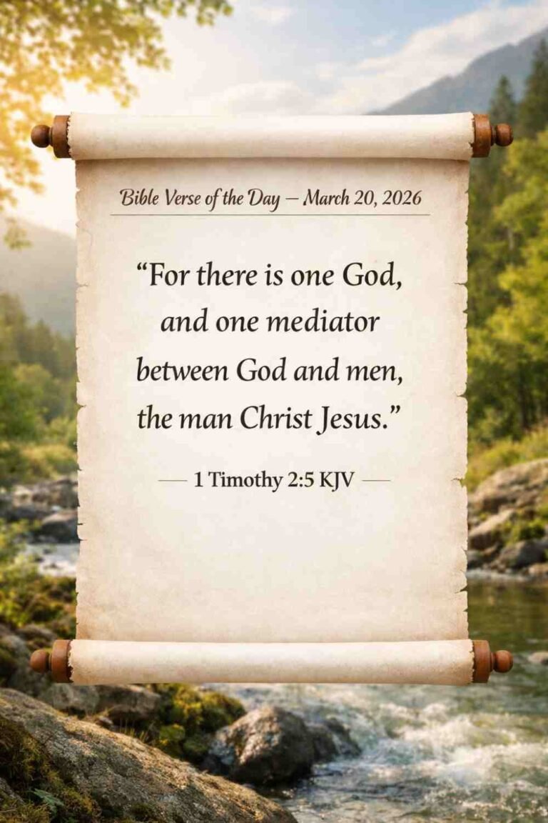 Reflection on Today's Verse from 1 Timothy 2:5 - March 20th 2026