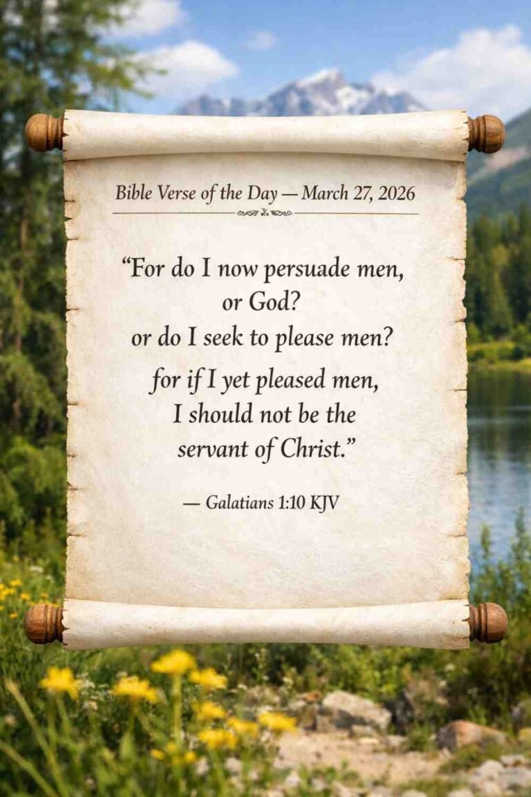 Reflection on Today's Verse from Galatians 1:10 - March 27th 2026