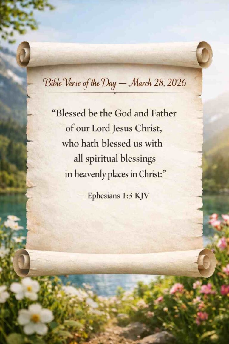 Reflection on Today's Verse from Ephesians 1:3 - March 28th 2026