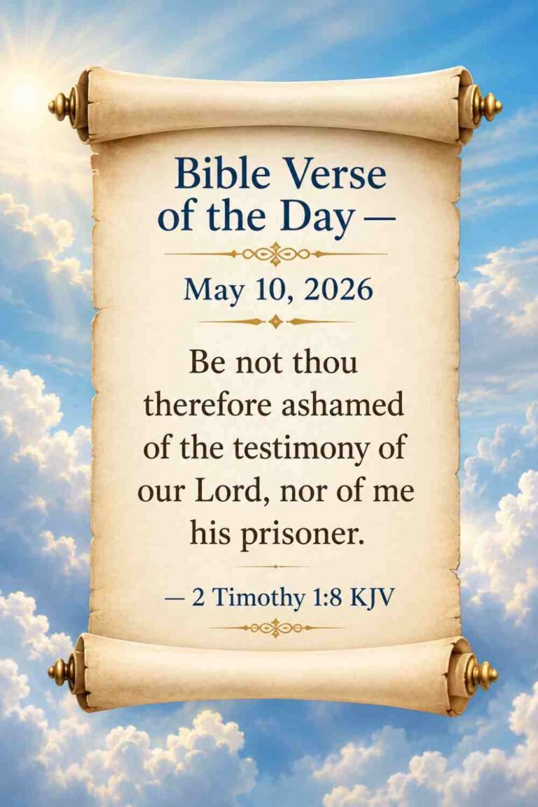 Reflection on Today's Verse from 2 Timothy 1:8 - May 10th 2026