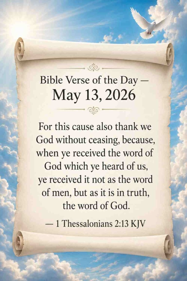 Reflection on Today's Verse from 1 Thessalonians 2:13 - May 13th 2026