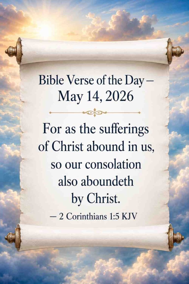 Reflection on Today's Verse from 2 Corinthians 1:5 - May 14th 2026