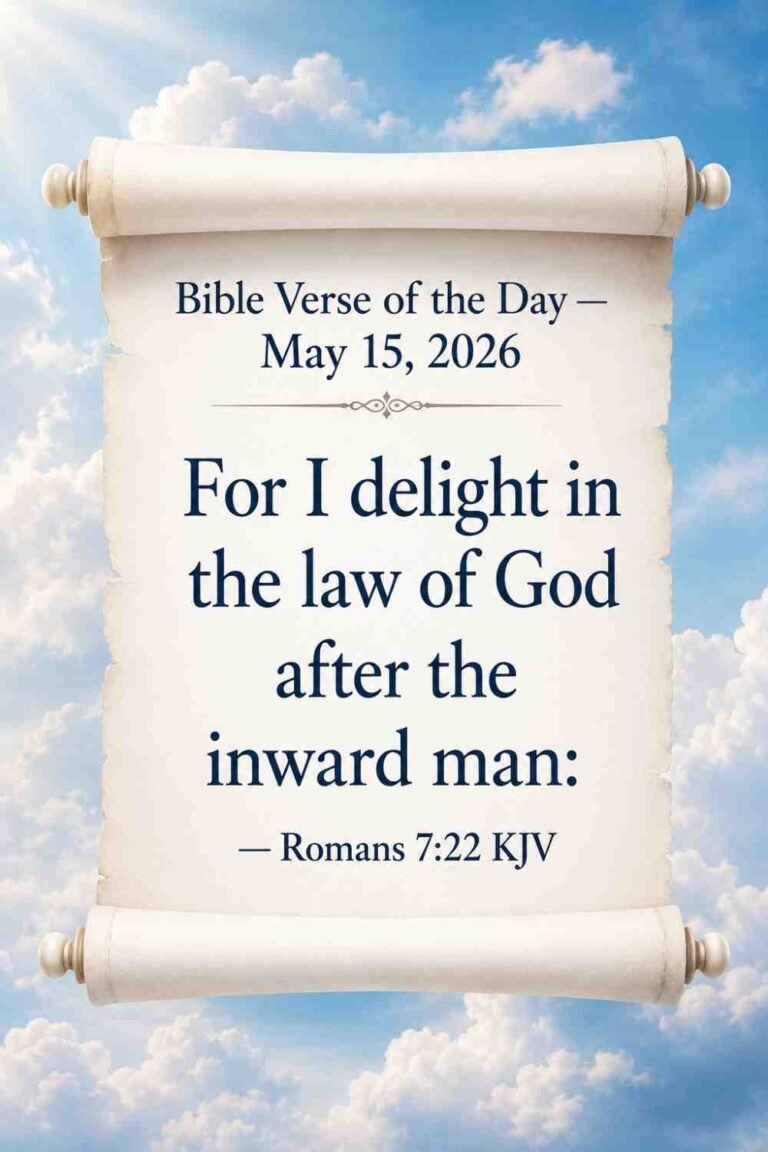 Reflection on Today's Verse from Romans 7:22 - May 15th 2026