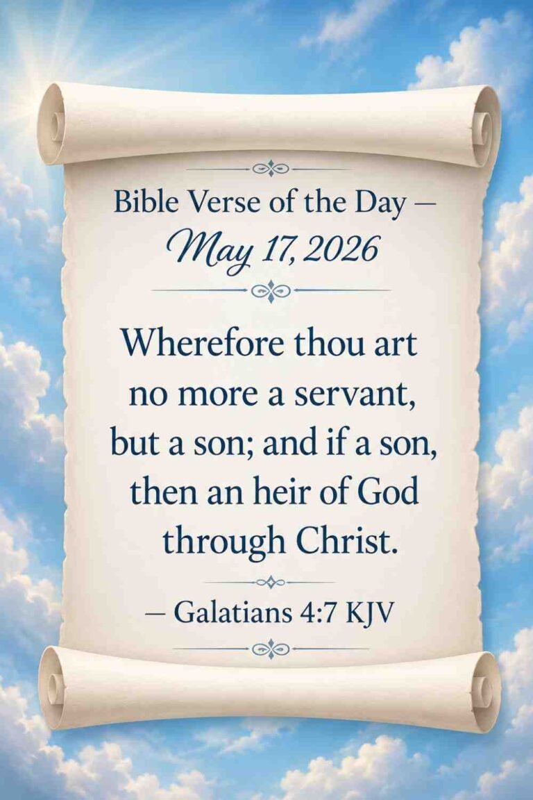 Reflection on Today's Verse from Galatians 4:7 - May 17th 2026