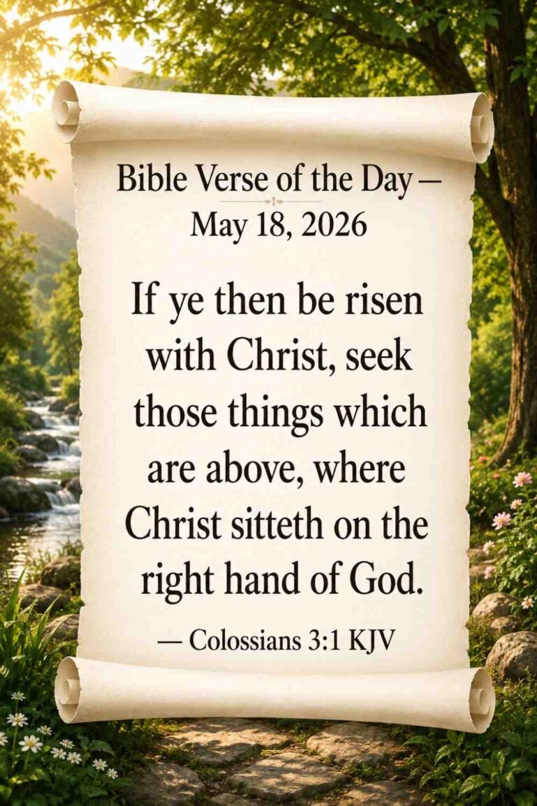 Reflection on Today's Verse from Colossians 3:1 - May 18th 2026