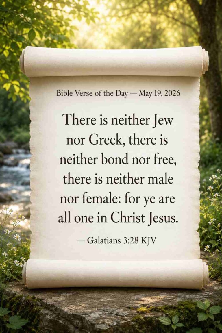 Reflection on Today's Verse from Galatians 3:28 - May 19th 2026