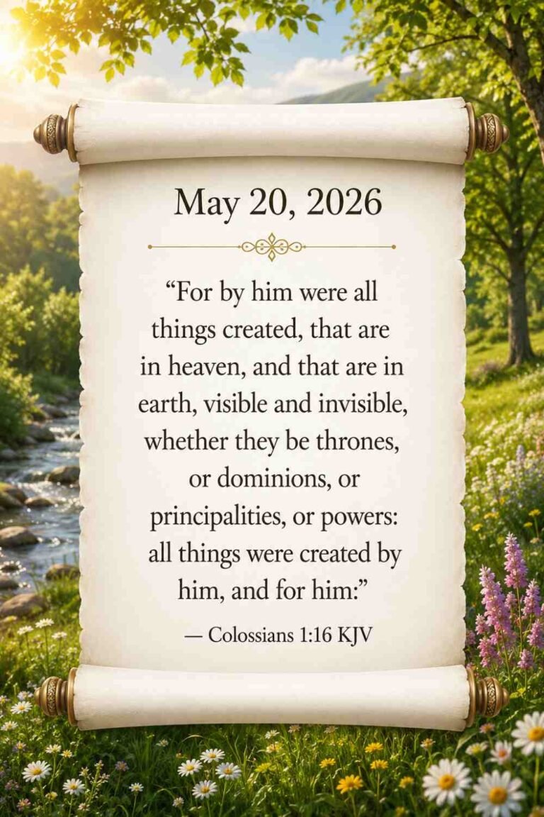 Reflection on Today's Verse from Colossians 1:16 - May 20th 2026