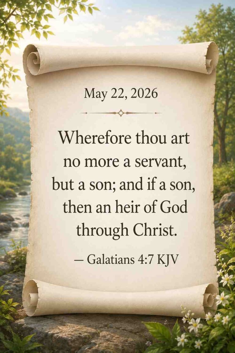 Reflection on Today's Verse from Galatians 4:7 - May 22nd 2026